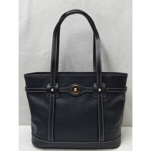Dooney & Bourke Black Leather Double Handles Tote Bag